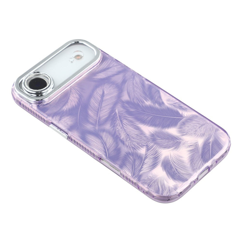 EIDERWOOD iPhone Air Hybrid Plast Deksel m. Innebygd Kameralinsebeskyttelse - Penselstrøkmønster / Lilla