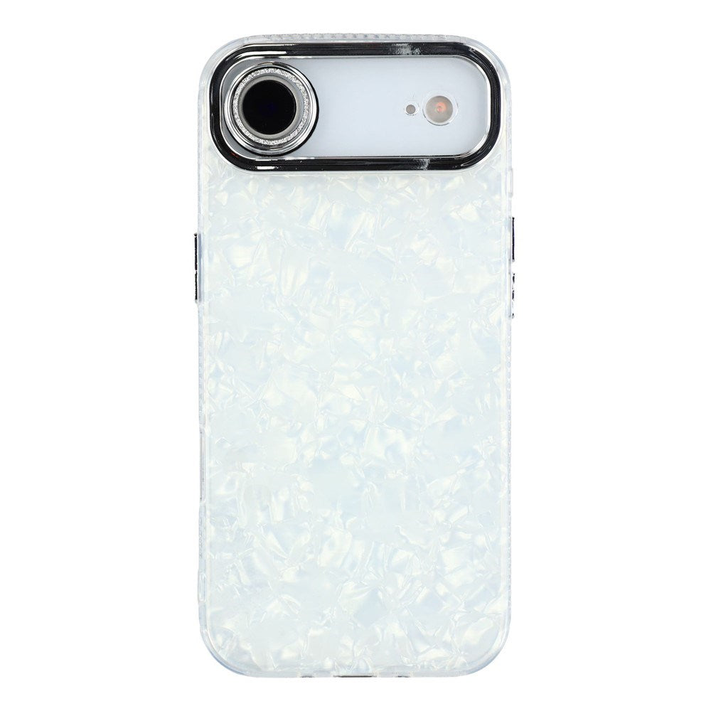 EIDERWOOD iPhone Air Hybrid Plast Deksel m. Innebygd Kameralinsebeskyttelse - Perlemorsmønster / Hvit