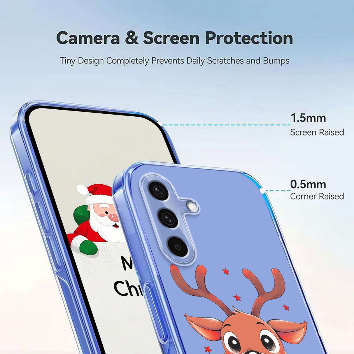EIDERWOOD Samsung Galaxy A56 (5G) Fleksibelt Plast Juledeksel med Motiv - Gjennomsiktig / Reinsdyr