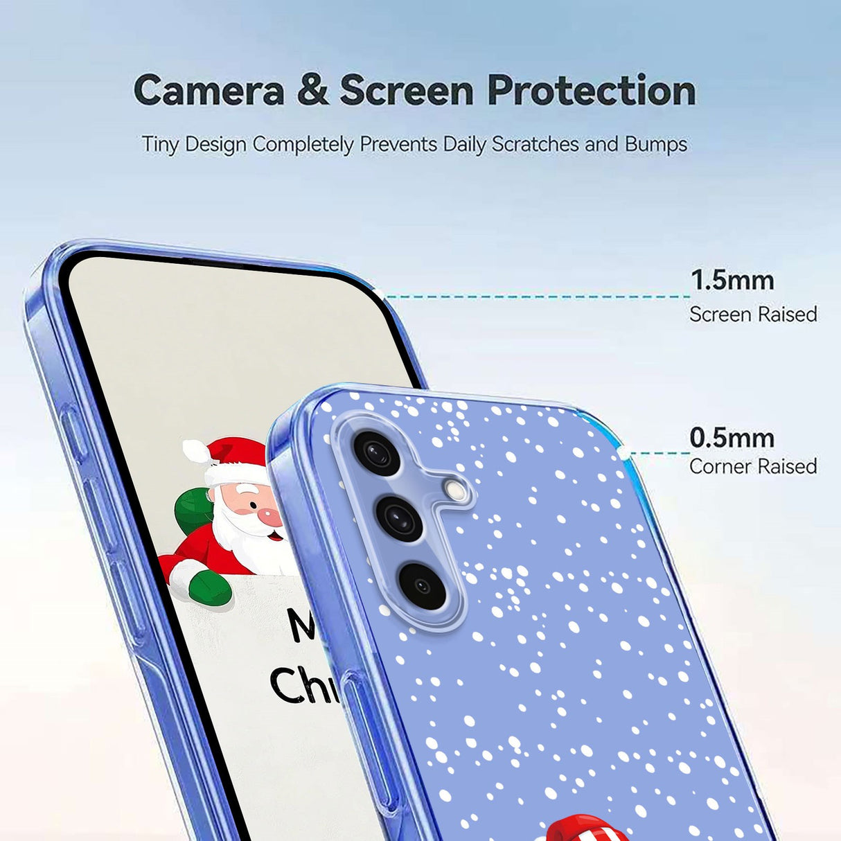 EIDERWOOD Samsung Galaxy A56 (5G) Fleksibelt Plast Juledeksel med Motiv - Gjennomsiktig / Snømann
