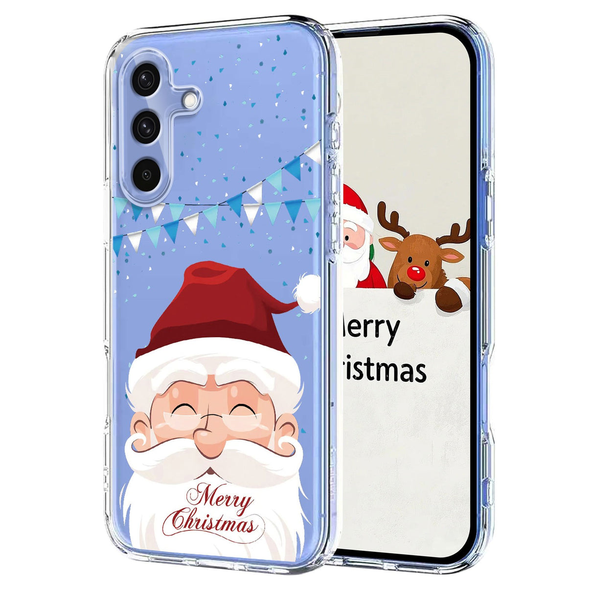 EIDERWOOD Samsung Galaxy A56 (5G) Fleksibelt Plast Juledeksel med Motiv - Gjennomsiktig / Julenissen