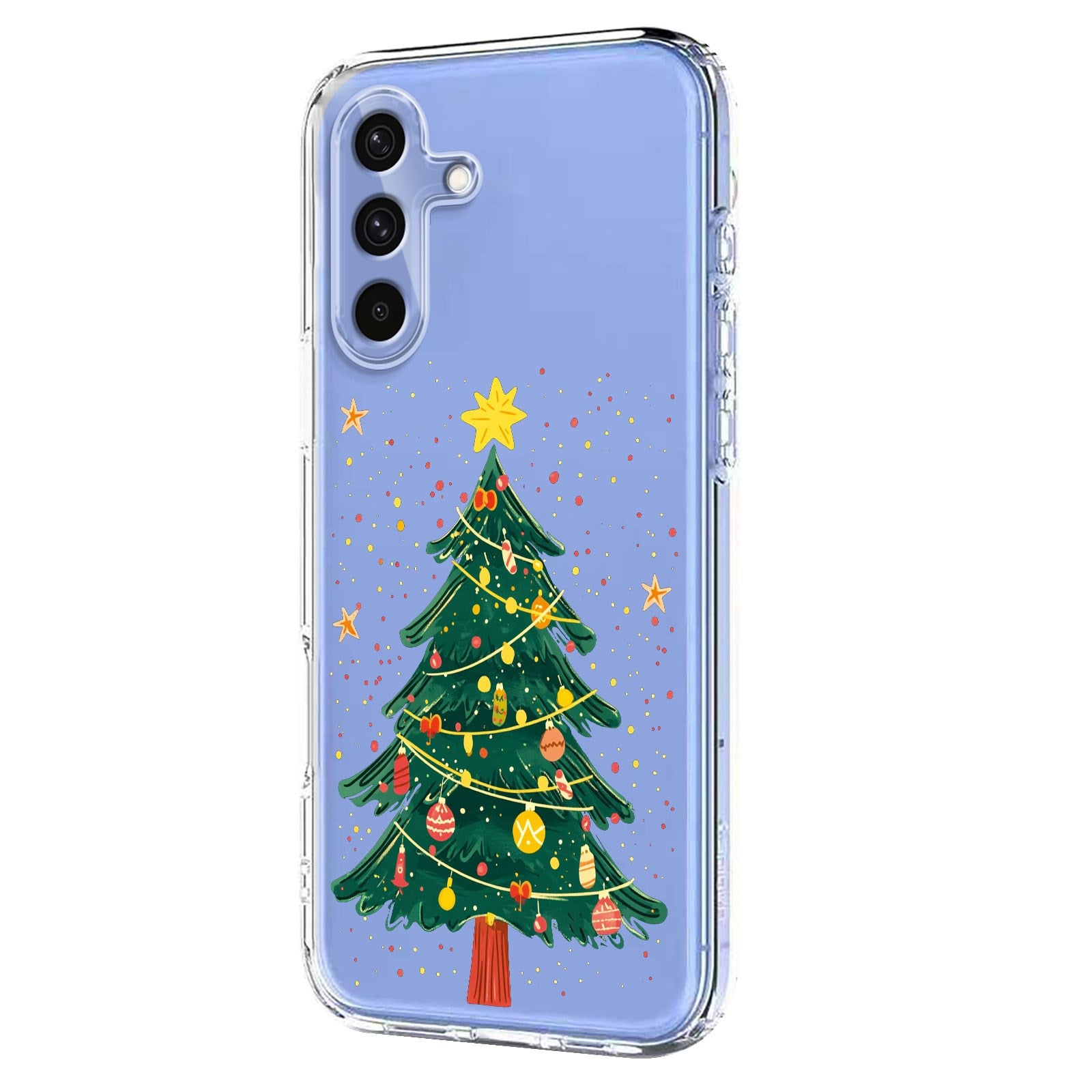 EIDERWOOD Samsung Galaxy A56 (5G) Fleksibelt Plast Juledeksel med Motiv - Gjennomsiktig / Juletre