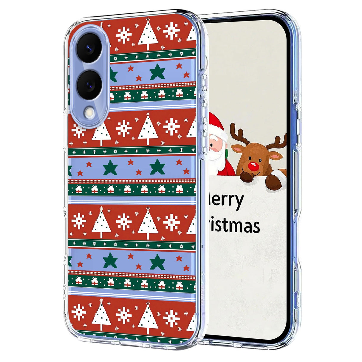 EIDERWOOD Samsung Galaxy S25 Edge Fleksibelt Plast Juledeksel med Motiv - Gjennomsiktig / Mønster