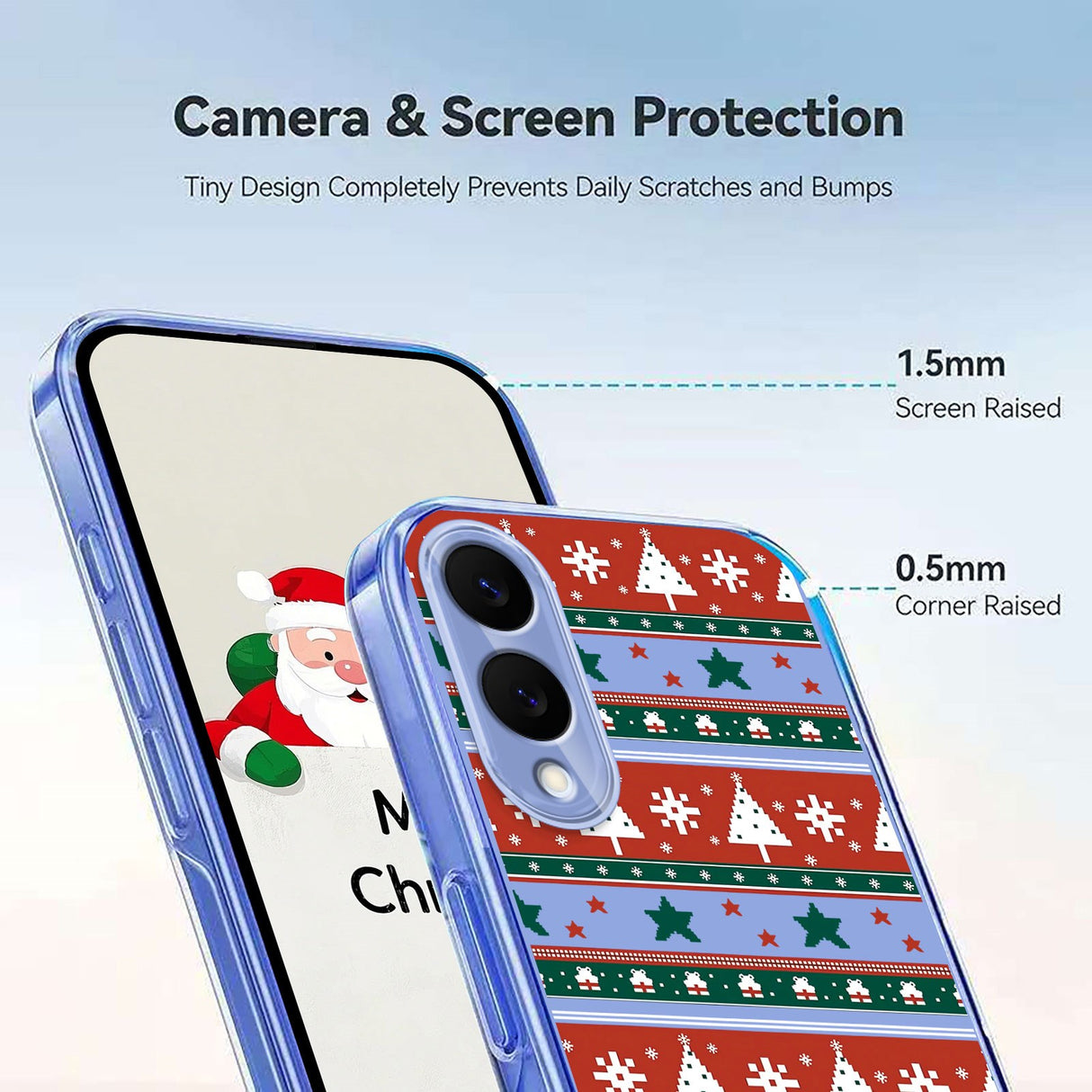 EIDERWOOD Samsung Galaxy S25 Edge Fleksibelt Plast Juledeksel med Motiv - Gjennomsiktig / Mønster
