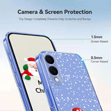 EIDERWOOD Samsung Galaxy S25 Edge Fleksibelt Plast Juledeksel med Motiv - Gjennomsiktig / Snømann