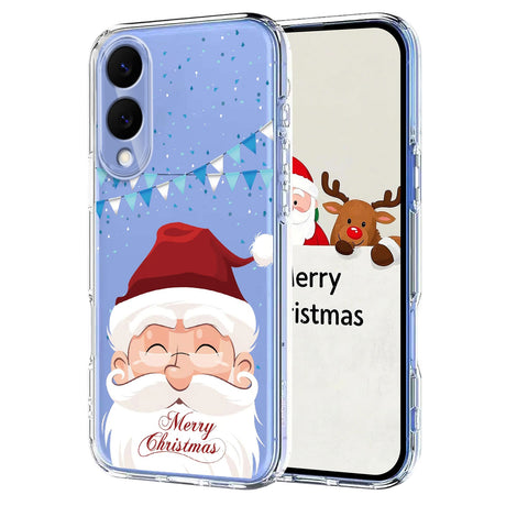 EIDERWOOD Samsung Galaxy S25 Edge Fleksibelt Plast Juledeksel med Motiv - Gjennomsiktig / Julenissen