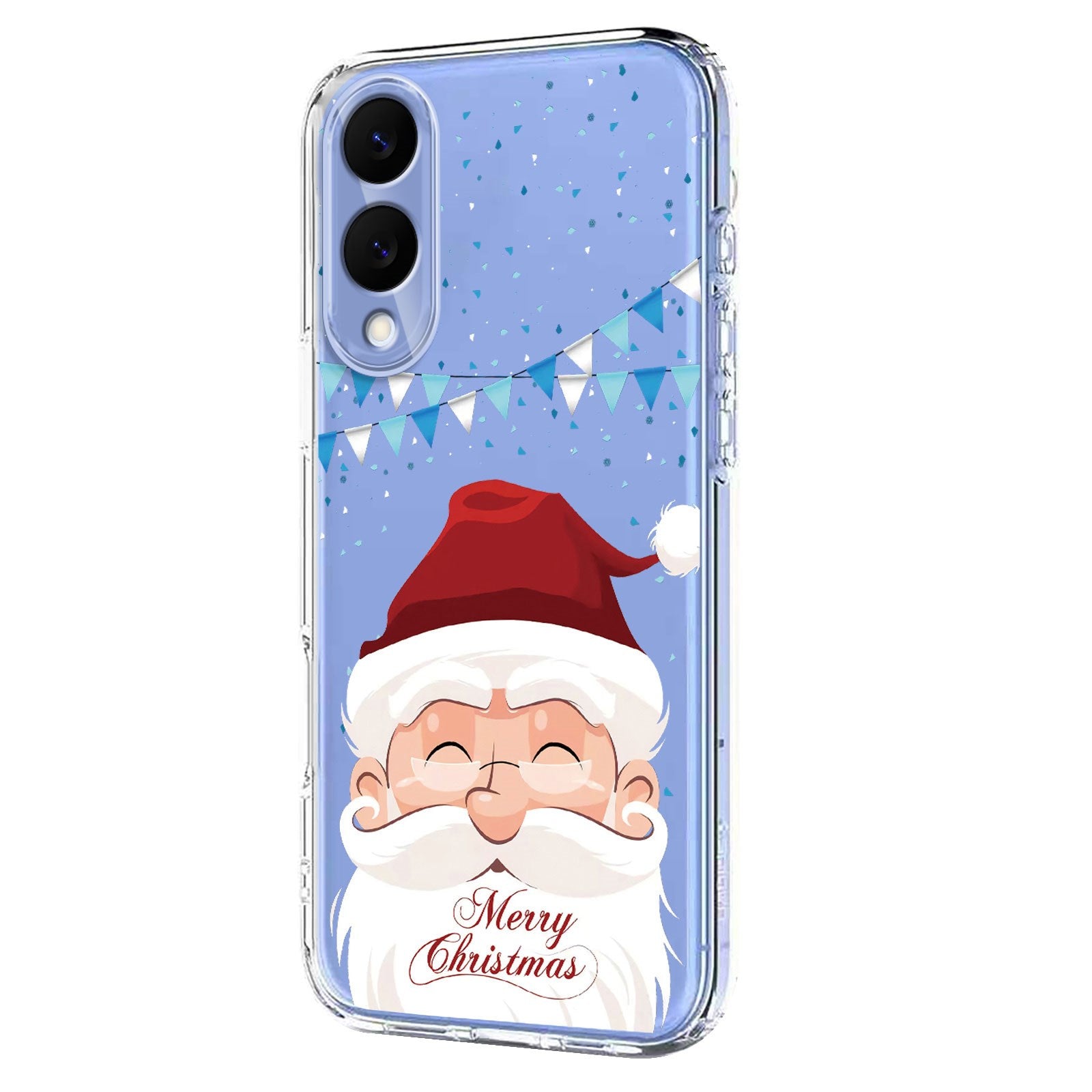 EIDERWOOD Samsung Galaxy S25 Edge Fleksibelt Plast Juledeksel med Motiv - Gjennomsiktig / Julenissen