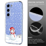 EIDERWOOD Samsung Galaxy S25 / S24 Fleksibelt Plast Juledeksel med Motiv - Gjennomsiktig / Snømann