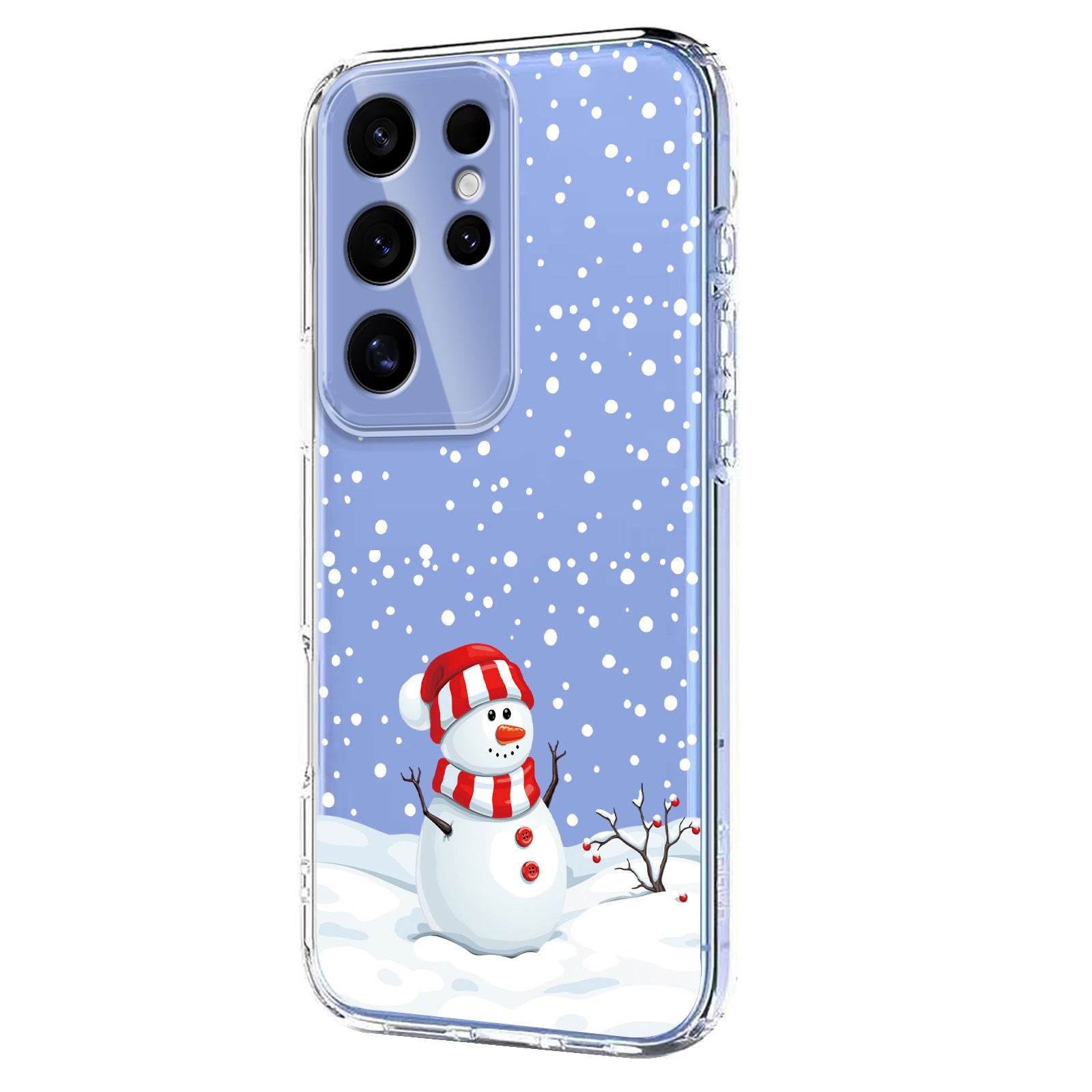EIDERWOOD Samsung Galaxy S25 Ultra Fleksibelt Plast Juledeksel med Motiv - Gjennomsiktig / Snømann