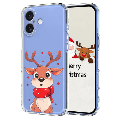 EIDERWOOD iPhone 16 Fleksibelt Plast Juledeksel med Motiv - Gjennomsiktig / Reinsdyr