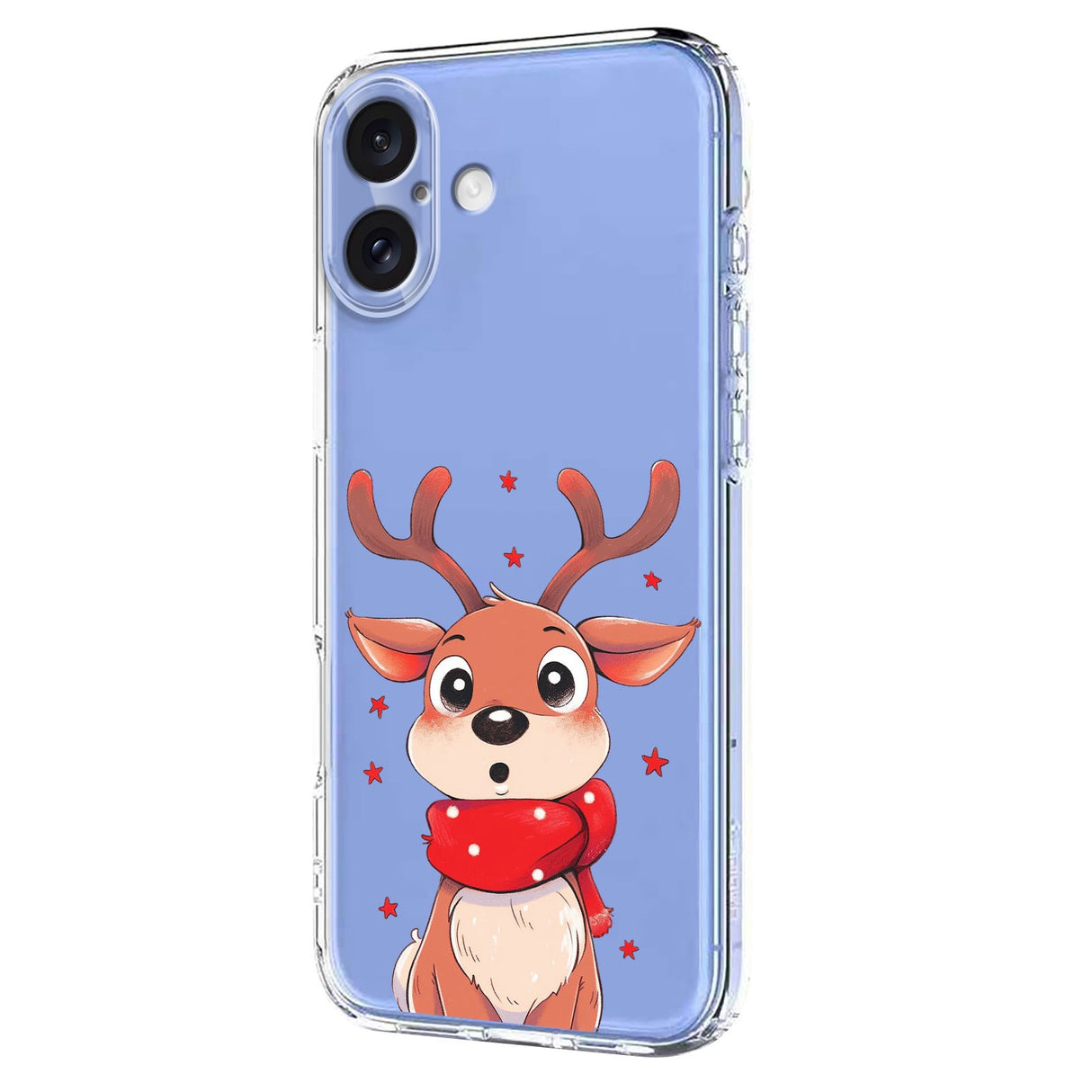 EIDERWOOD iPhone 16 Fleksibelt Plast Juledeksel med Motiv - Gjennomsiktig / Reinsdyr