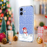 EIDERWOOD iPhone 16 Fleksibelt Plast Juledeksel med Motiv - Gjennomsiktig / Snømann