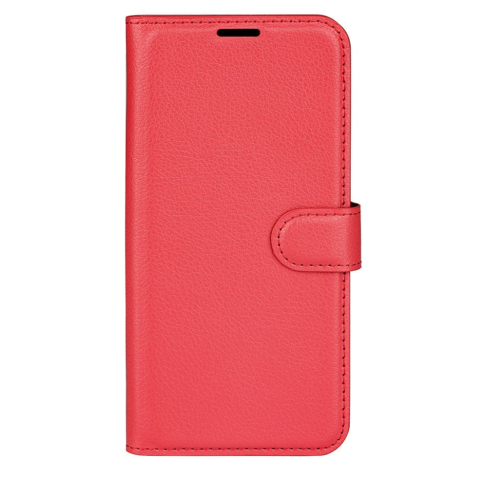 Xiaomi 15T Pro EIDERWOOD Kunstskinn Flip Deksel med Kortholder & Ståfunksjon - Rød