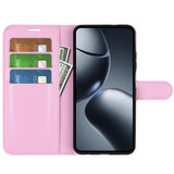 Xiaomi 15T Pro EIDERWOOD Kunstskinn Flip Deksel med Kortholder & Ståfunksjon - Rosa