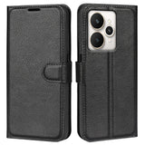 Realme 15 EIDERWOOD Kunstskinn Flip Deksel med Kortholder & Ståfunksjon - Svart