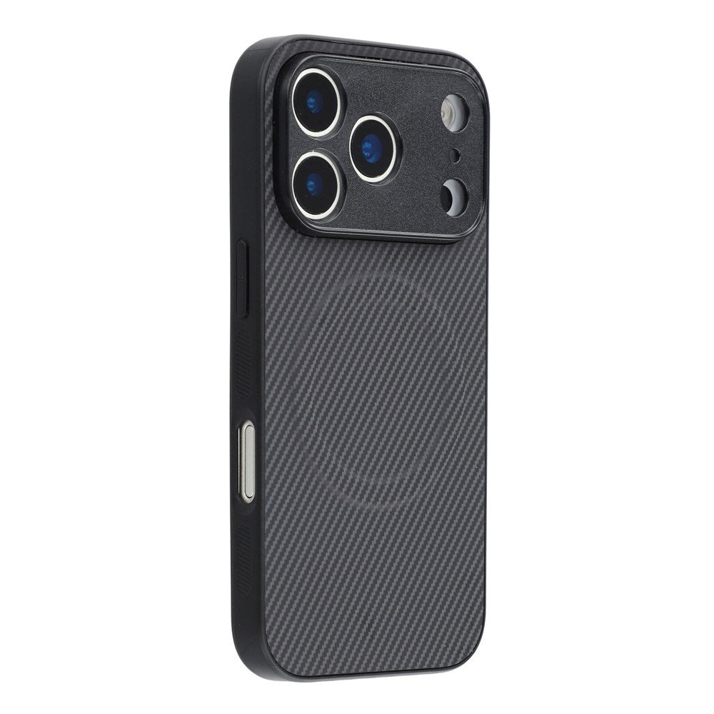 iPhone 18 Pro Max / 17 Pro Max EIDERWOOD Hybrid Carbon Deksel - MagSafe Kompatibel - Svart