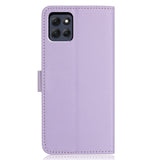 Motorola Moto G86 Power EIDERWOOD Kunstskinn Deksel med Stropp & Kortholder – Lilla