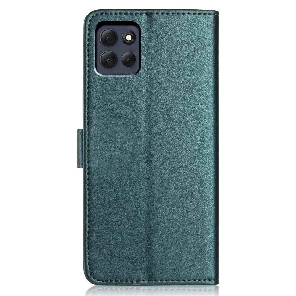 Motorola Moto G86 Power EIDERWOOD Kunstskinn Deksel med Stropp & Kortholder – Grønn