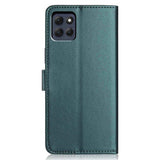 Motorola Moto G86 Power EIDERWOOD Kunstskinn Deksel med Stropp & Kortholder – Grønn