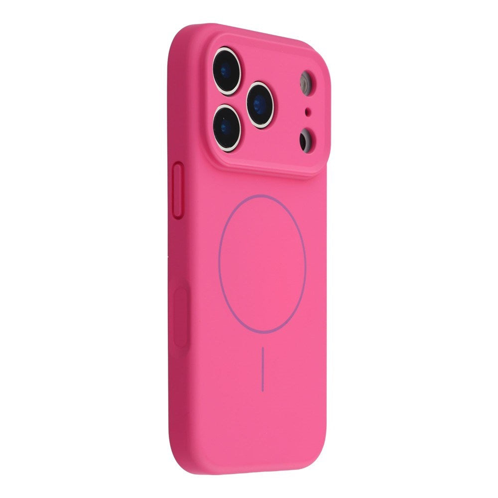 EIDERWOOD iPhone 17 Pro Max Fleksibelt Plast Deksel med Fôr Innvendig – MagSafe Kompatibel – Pink