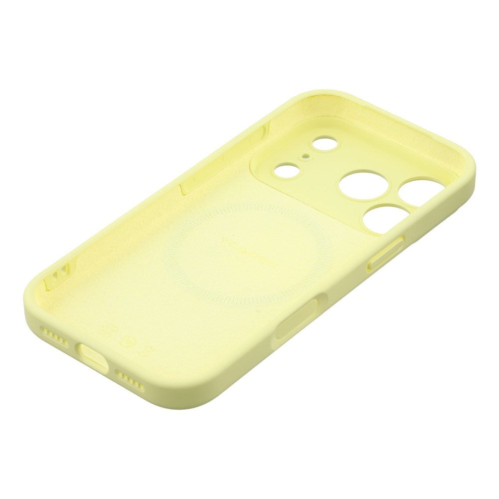 EIDERWOOD iPhone 17 Pro Max Fleksibelt Plast Deksel med Fôr Innvendig – MagSafe Kompatibel – Gul