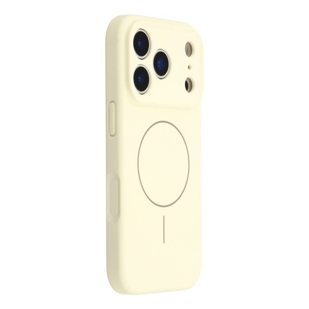 EIDERWOOD iPhone 17 Pro Fleksibelt Plast Deksel med Fôr Innvendig – MagSafe Kompatibel – Beige