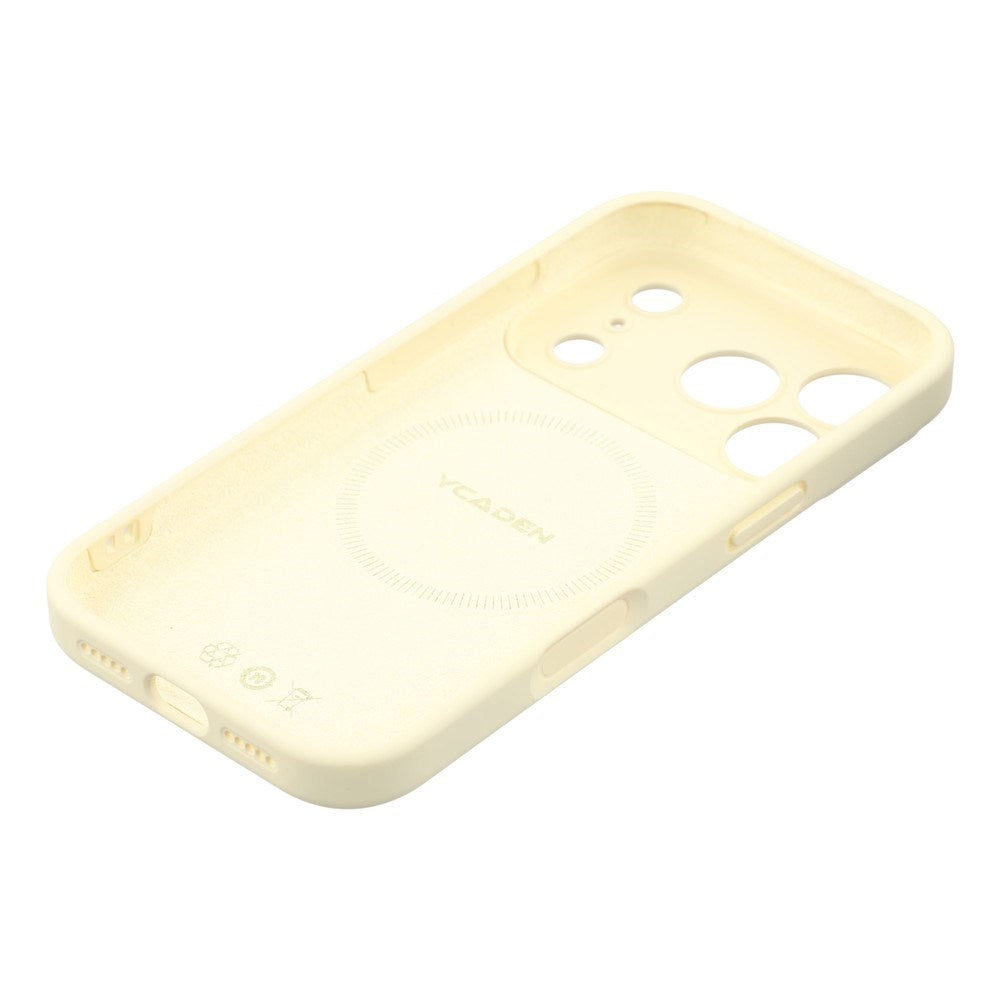 EIDERWOOD iPhone 17 Pro Fleksibelt Plast Deksel med Fôr Innvendig – MagSafe Kompatibel – Beige