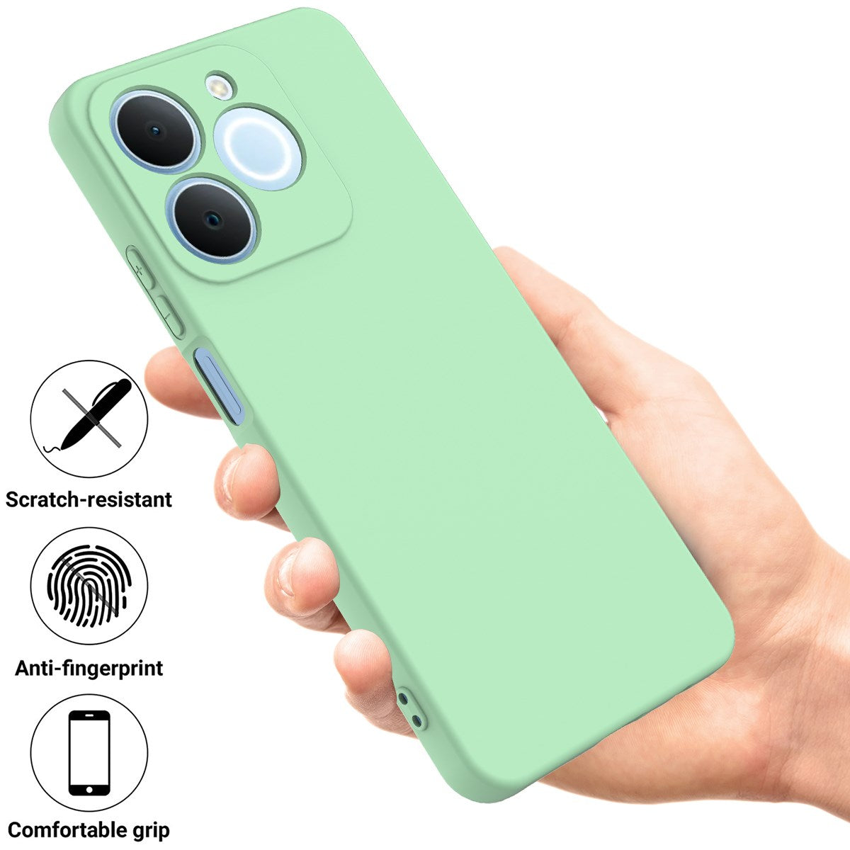 Realme Note 70T EIDERWOOD Fôret Silikon Deksel m. Stropp - Grønn