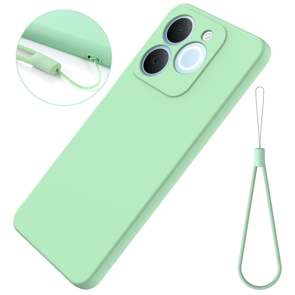 Realme Note 70T EIDERWOOD Fôret Silikon Deksel m. Stropp - Grønn