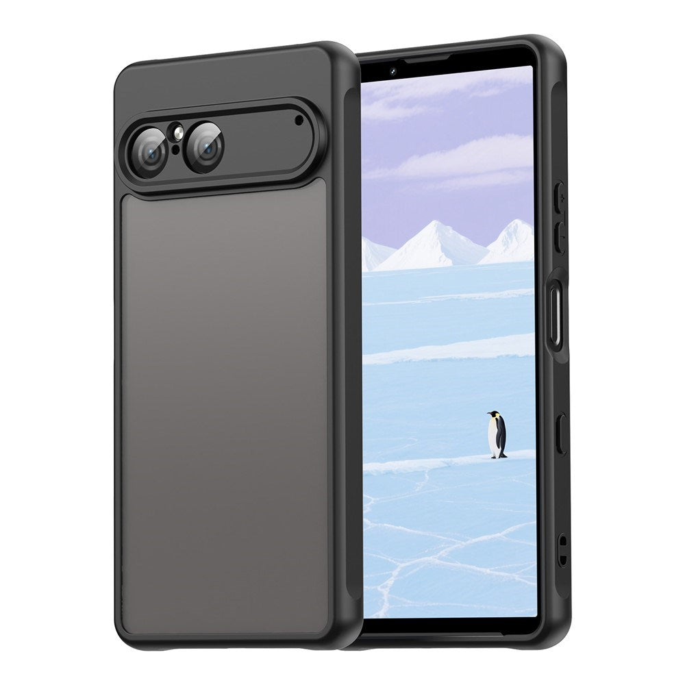 EIDERWOOD Sony Xperia 10 VII Matt Hybrid Deksel - Gjennomsiktig / Svart