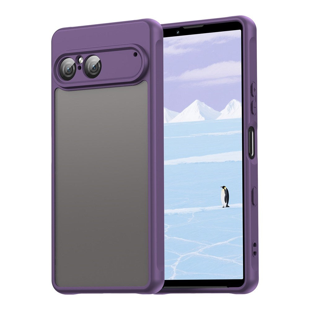 EIDERWOOD Sony Xperia 10 VII Matt Hybrid Deksel - Gjennomsiktig / Lilla