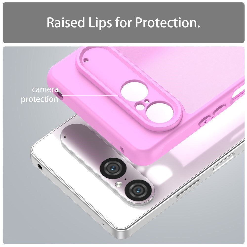 EIDERWOOD Sony Xperia 10 VII Matt Hybrid Deksel - Gjennomsiktig / Rosa