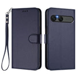 EIDERWOOD Sony Xperia 10 VII Kunstskinn Flip Deksel m. Kortholder & Stropp - Mørkblå