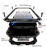 iPhone 18 Pro Max / 17 Pro Max R-JUST Hybrid Robust Deksel m. Innebygd Skjermbeskyttelse & Kickstand - Svart