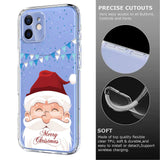 EIDERWOOD iPhone 12 / 12 Pro Fleksibelt Plast Juledeksel med Motiv - Gjennomsiktig / Julenissen