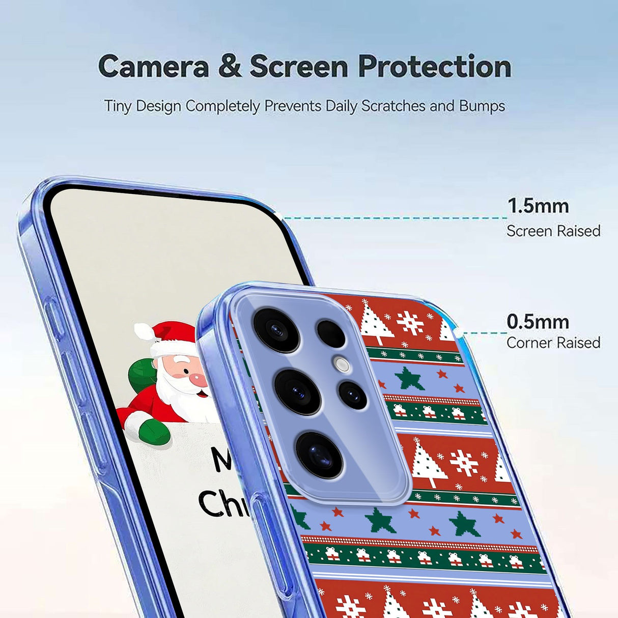 EIDERWOOD Samsung Galaxy S24 Ultra Fleksibelt Plast Juledeksel med Motiv - Gjennomsiktig / Mønster