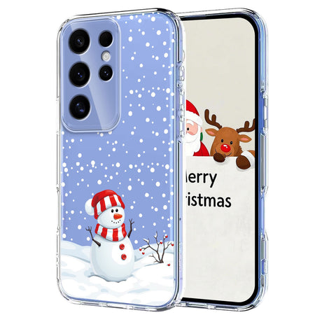 EIDERWOOD Samsung Galaxy S24 Ultra Fleksibelt Plast Juledeksel med Motiv - Gjennomsiktig / Snømann