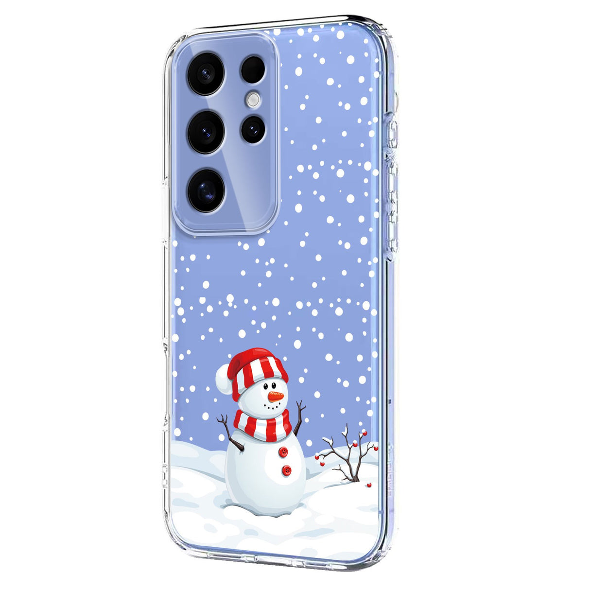EIDERWOOD Samsung Galaxy S24 Ultra Fleksibelt Plast Juledeksel med Motiv - Gjennomsiktig / Snømann