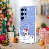 EIDERWOOD Samsung Galaxy S24 Ultra Fleksibelt Plast Juledeksel med Motiv - Gjennomsiktig / Snømann