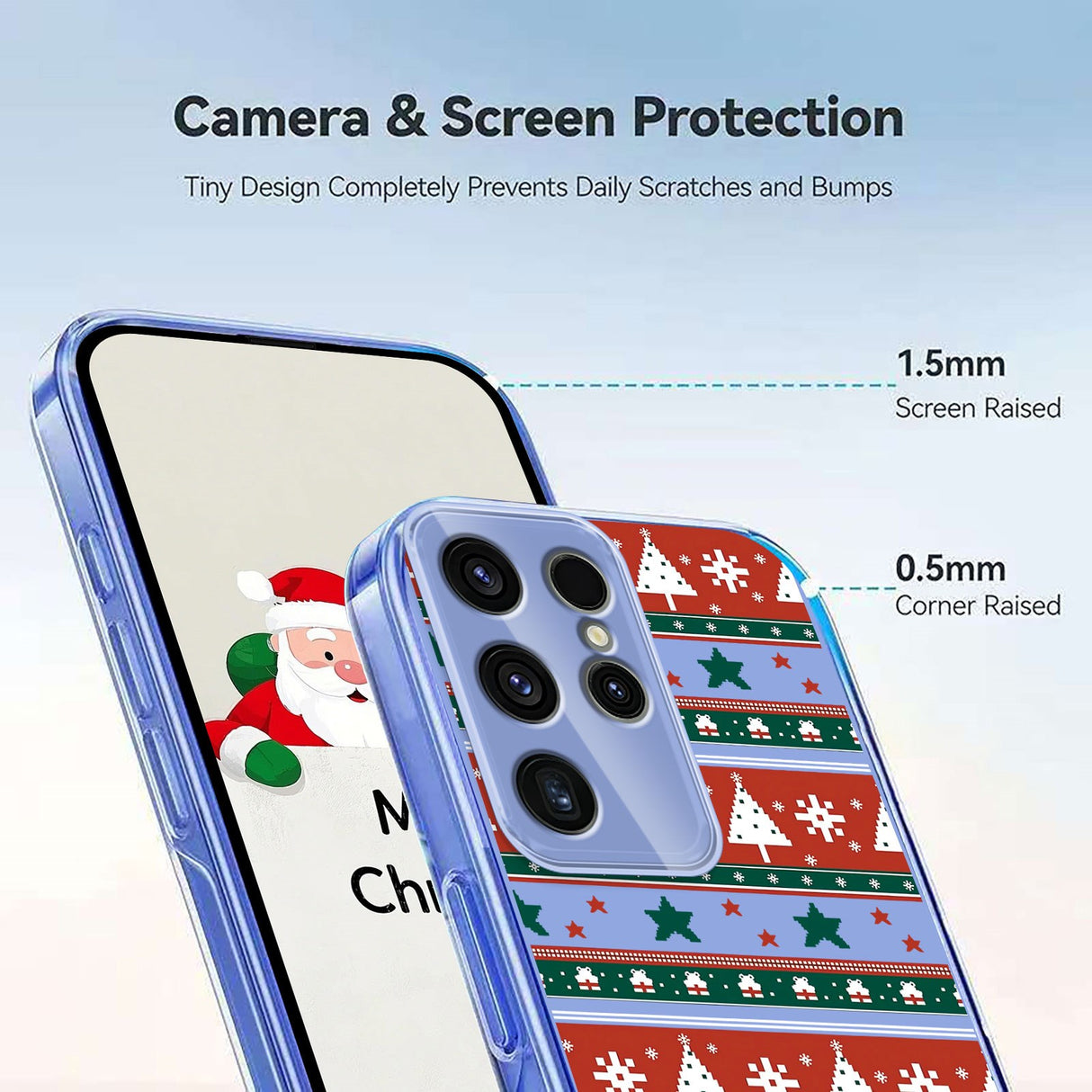 EIDERWOOD Samsung Galaxy S23 Ultra Fleksibelt Plast Juledeksel med Motiv - Gjennomsiktig / Mønster