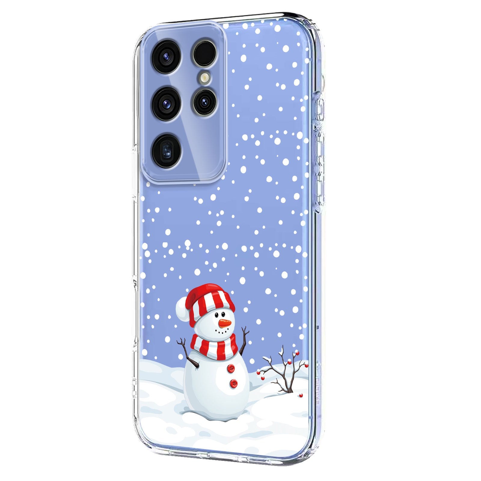 EIDERWOOD Samsung Galaxy S23 Ultra Fleksibelt Plast Juledeksel med Motiv - Gjennomsiktig / Snømann