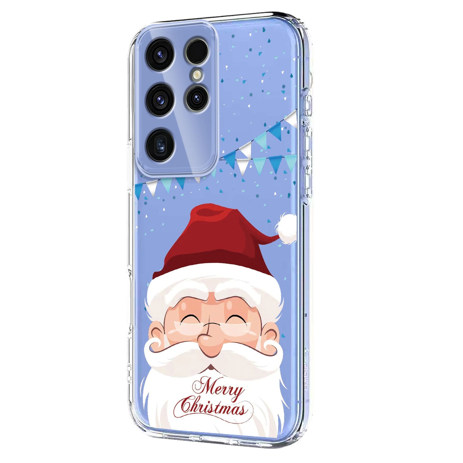 EIDERWOOD Samsung Galaxy S23 Ultra Fleksibelt Plast Juledeksel med Motiv - Gjennomsiktig / Julenissen
