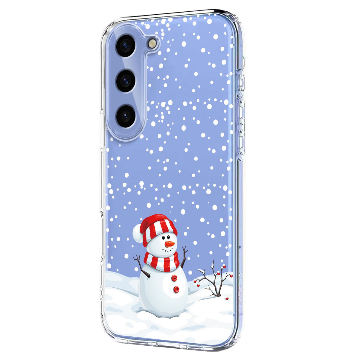EIDERWOOD Samsung Galaxy S23 Fleksibelt Plast Juledeksel med Motiv - Gjennomsiktig / Snømann