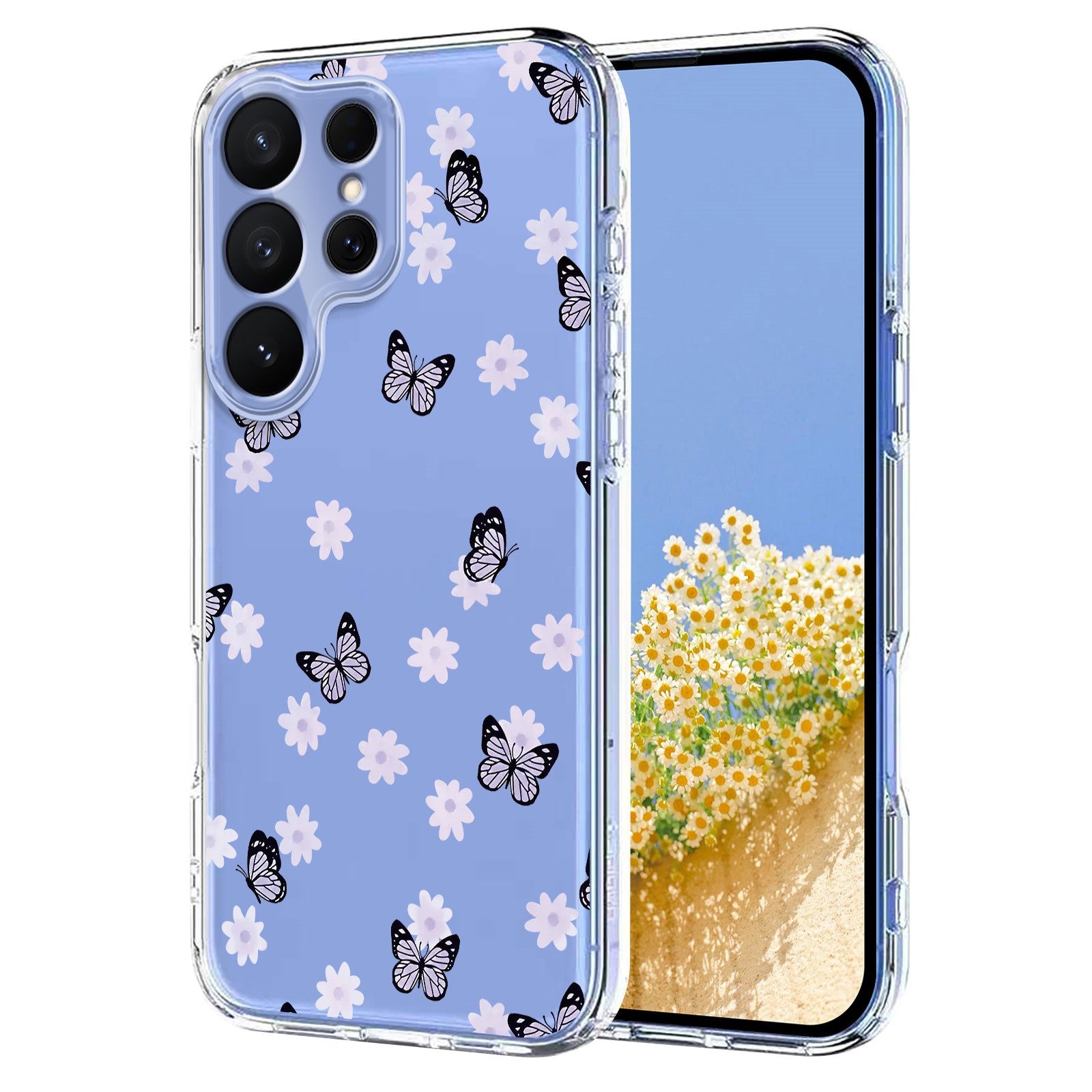 Samsung Galaxy S26 Ultra EIDERWOOD Fleksibel Plast Deksel m. Mønster - Gjennomsiktig / Sommerfugler