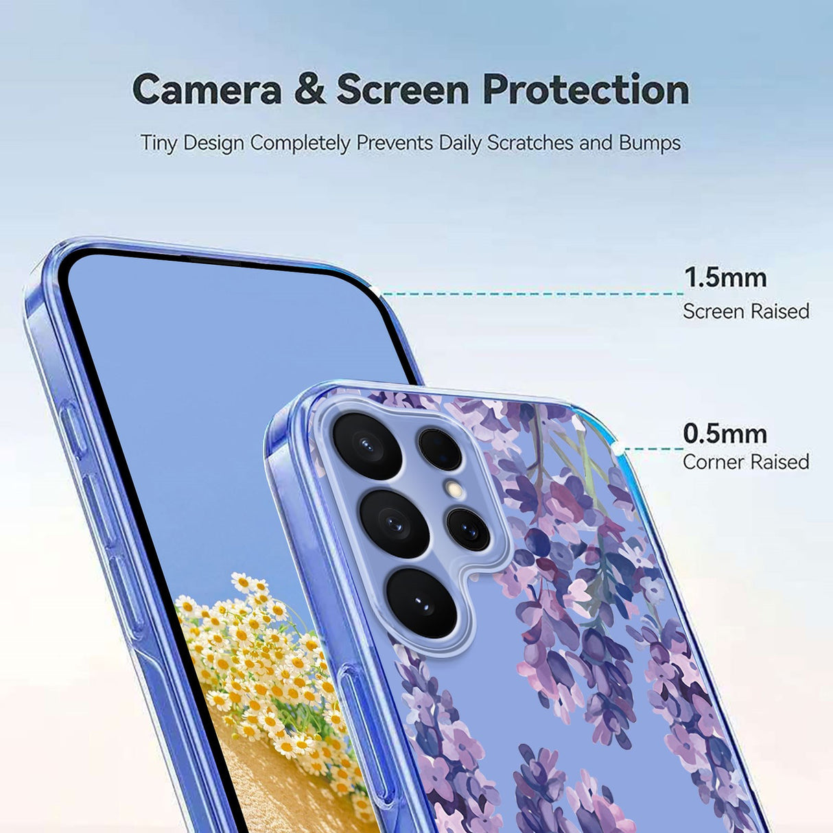 Samsung Galaxy S26 Ultra EIDERWOOD Fleksibel Plast Deksel m. Mønster - Gjennomsiktig / Lavendel