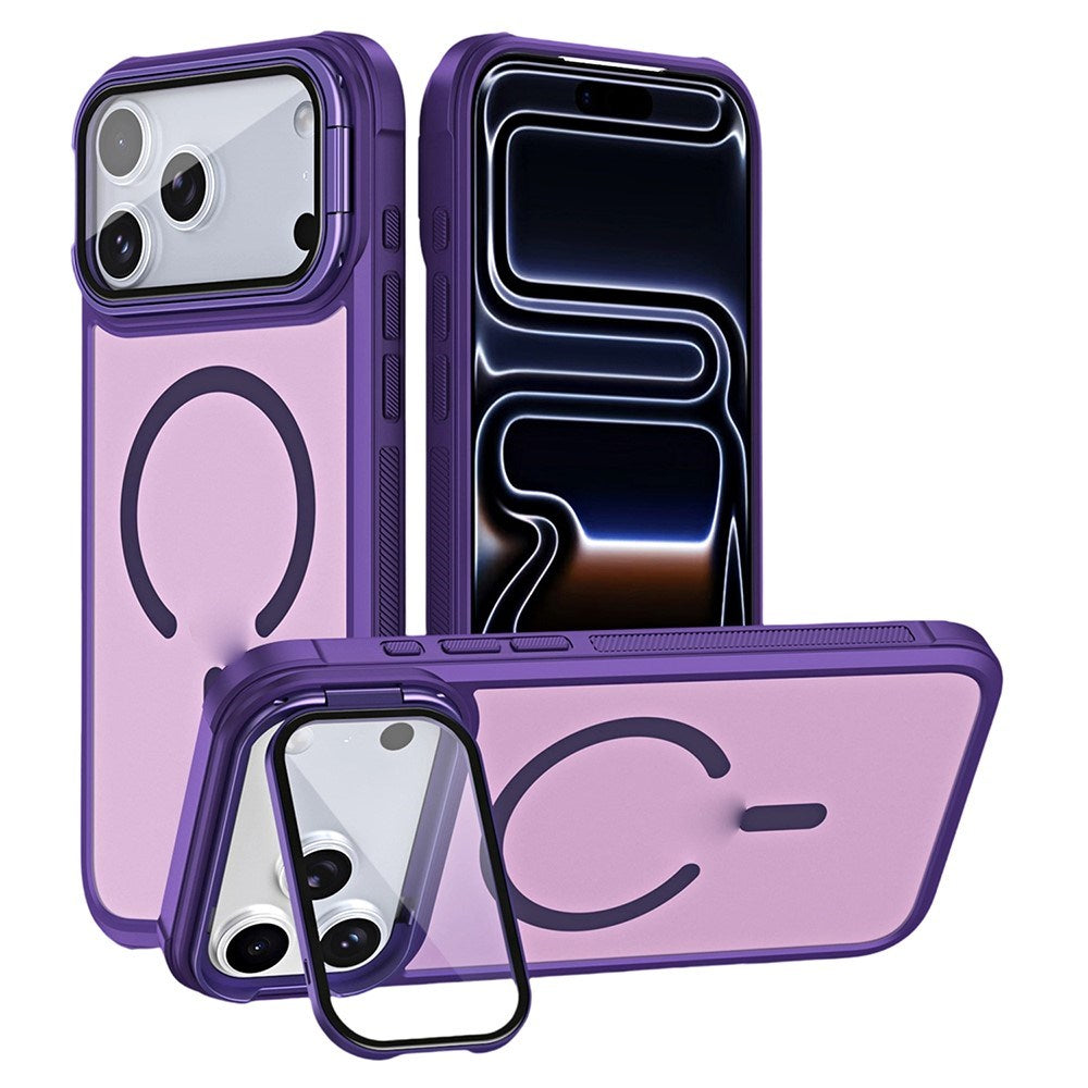iPhone 18 Pro Max / 17 Pro Max EIDERWOOD Hybrid Plast Deksel m. Kamera Deksel & Stativfunksjon - MagSafe Kompatibel - Lilla