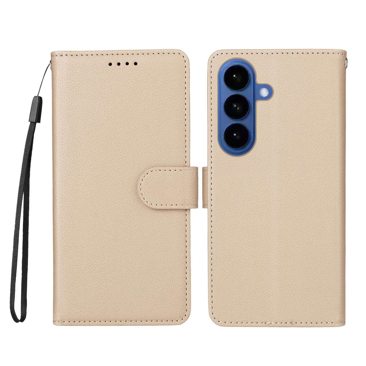 Samsung Galaxy S26 EIDERWOOD Kunstskinn Flip Deksel m. Strop - Beige