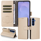 Samsung Galaxy S26 EIDERWOOD Kunstskinn Flip Deksel m. Strop - Beige