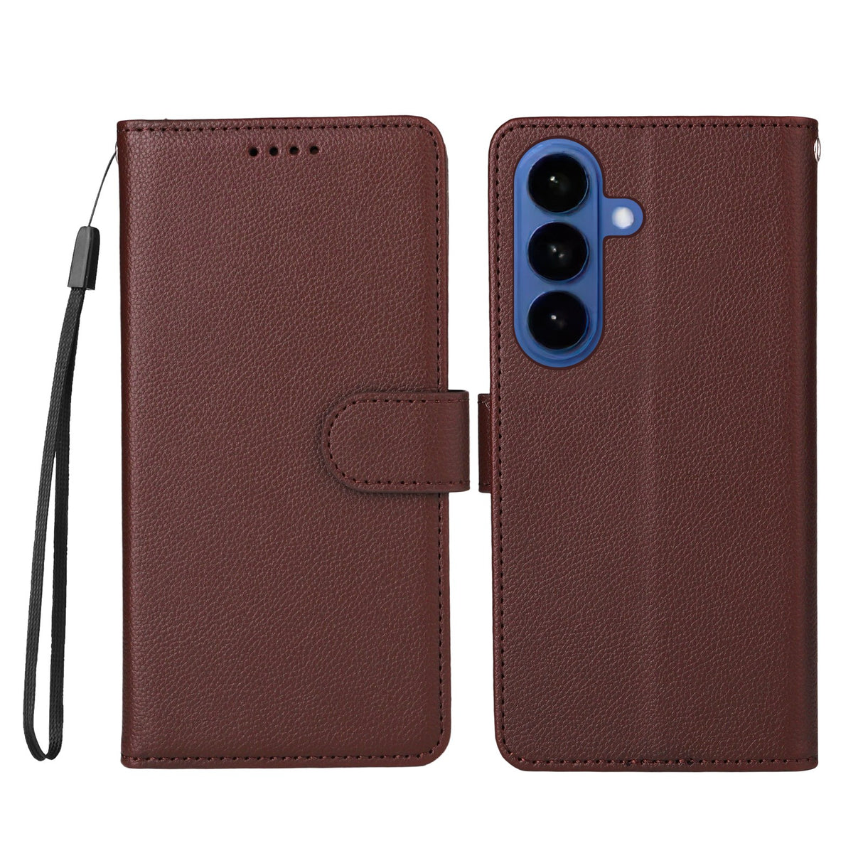 Samsung Galaxy S26 EIDERWOOD Kunstskinn Flip Deksel m. Strop - Brun