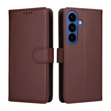 Samsung Galaxy S26 EIDERWOOD Kunstskinn Flip Deksel m. Strop - Brun